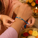 Load image into Gallery viewer, 925 Sterling Silver Krishna Design Thread Rakhi For Brother