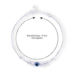 Load image into Gallery viewer, 925 Sterling Silver Evil Eye Beaded Chain Bracelet for Mens
