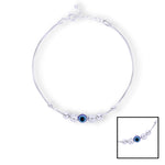 Load image into Gallery viewer, 925 Sterling Silver Evil Eye Beaded Chain Bracelet for Mens
