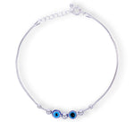 Load image into Gallery viewer, 925 Sterling Silver Chain Evil Eye Beaded Bracelet for Men
