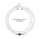 Load image into Gallery viewer, 925 Sterling Silver Evil Eye Beaded Chain Bracelet for Men
