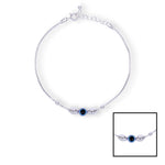 Load image into Gallery viewer, 925 Sterling Silver Evil Eye Beaded Chain Bracelet for Men
