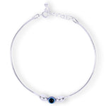 Load image into Gallery viewer, 925 Sterling Silver Evil Eye Beaded Chain Bracelet for Men
