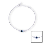 Load image into Gallery viewer, 925 Sterling Silver Beaded Evil Eye Bracelet for Men
