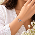 Load image into Gallery viewer, 925 Sterling Silver Evil Eye Beads &amp; Star Charm Bracelet for Women