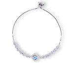 Load image into Gallery viewer, 925 Sterling Silver CZ Evil Eye Link Chain Bracelet Women
