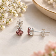 Taraash 925 Sterling Silver Beaver Brown Round Solitaire CZ Stud Earrings For Women CBER226I-11
