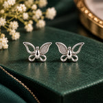 Load image into Gallery viewer, 925 Sterling Silver Glitter Butterfly Earrings for Women