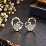 Load image into Gallery viewer, 925 Sterling Silver Romantic Glitter Heart Earrings for Women