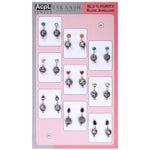 Load image into Gallery viewer, Taraash 925 Sterling Silver Multicolor Cz Antique Drop Earrings CBER437 (Set of 9)
