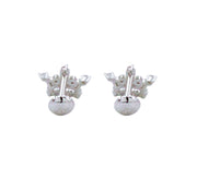 925 Sterling Silver CZ Crown Shape Stud Earring for Women