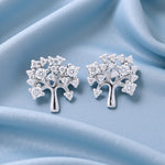 Load image into Gallery viewer, 925 Sterling Silver CZ Tree Motif Stud Earring for Women
