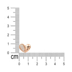 Load image into Gallery viewer, 925 Sterling Silver Heart Motif Rose Gold Plated CZ Stud Earring for Women