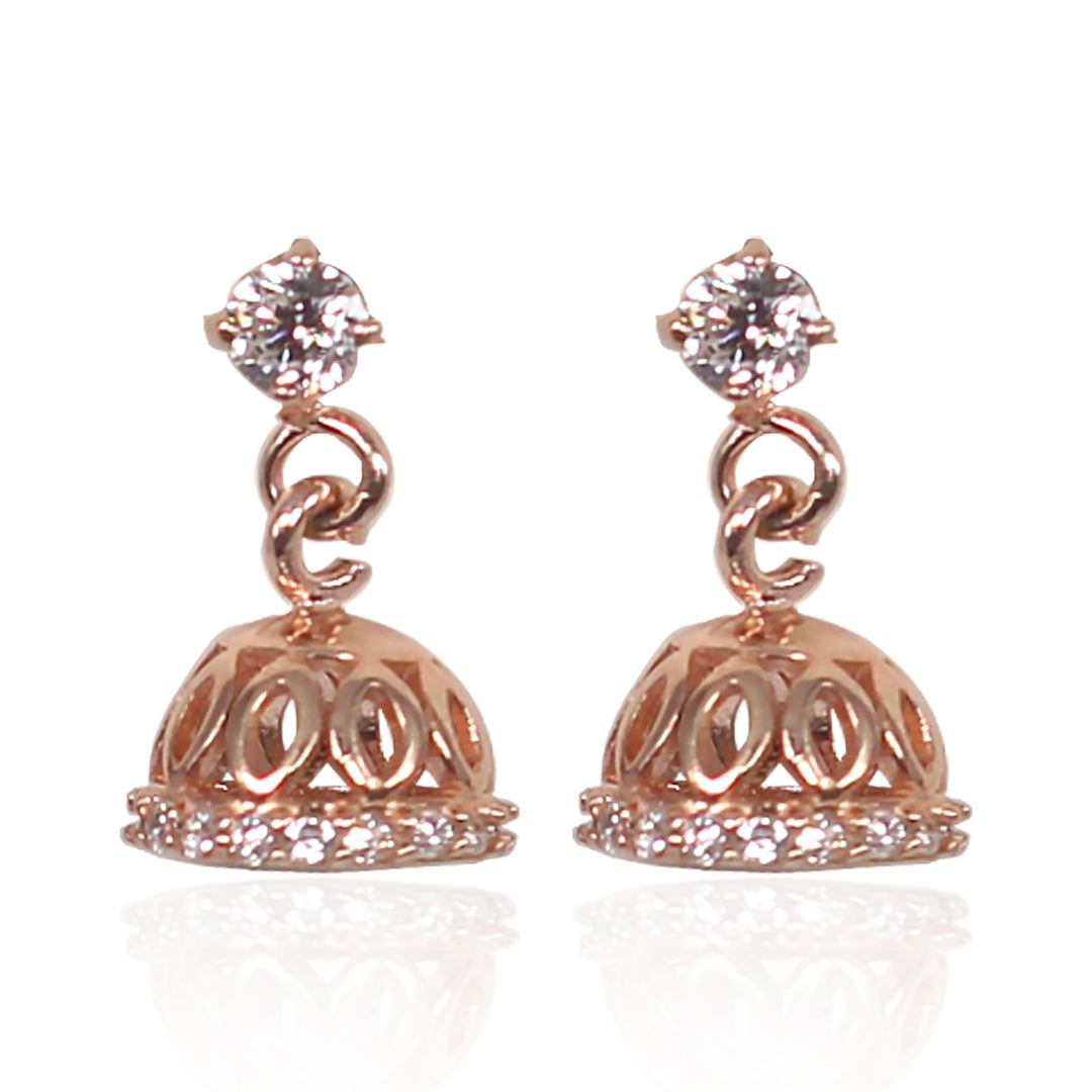 Taraash 925 Sterling Silver Tree-Shaped CZ Silver Earrings for Women | Lightweight Push Back Closure | Elegant Gift Jewelry