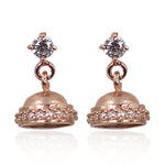 Load image into Gallery viewer, 925 Sterling Silver Rose Gold CZ Jhumki for Women/Girls