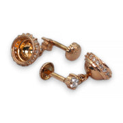 925 Sterling Silver Rose Gold CZ Jhumki for Women/Girls