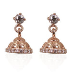 Load image into Gallery viewer, 925 Sterling Silver Jhumki with CZ &amp; Rose Gold Finish for Women/Girls