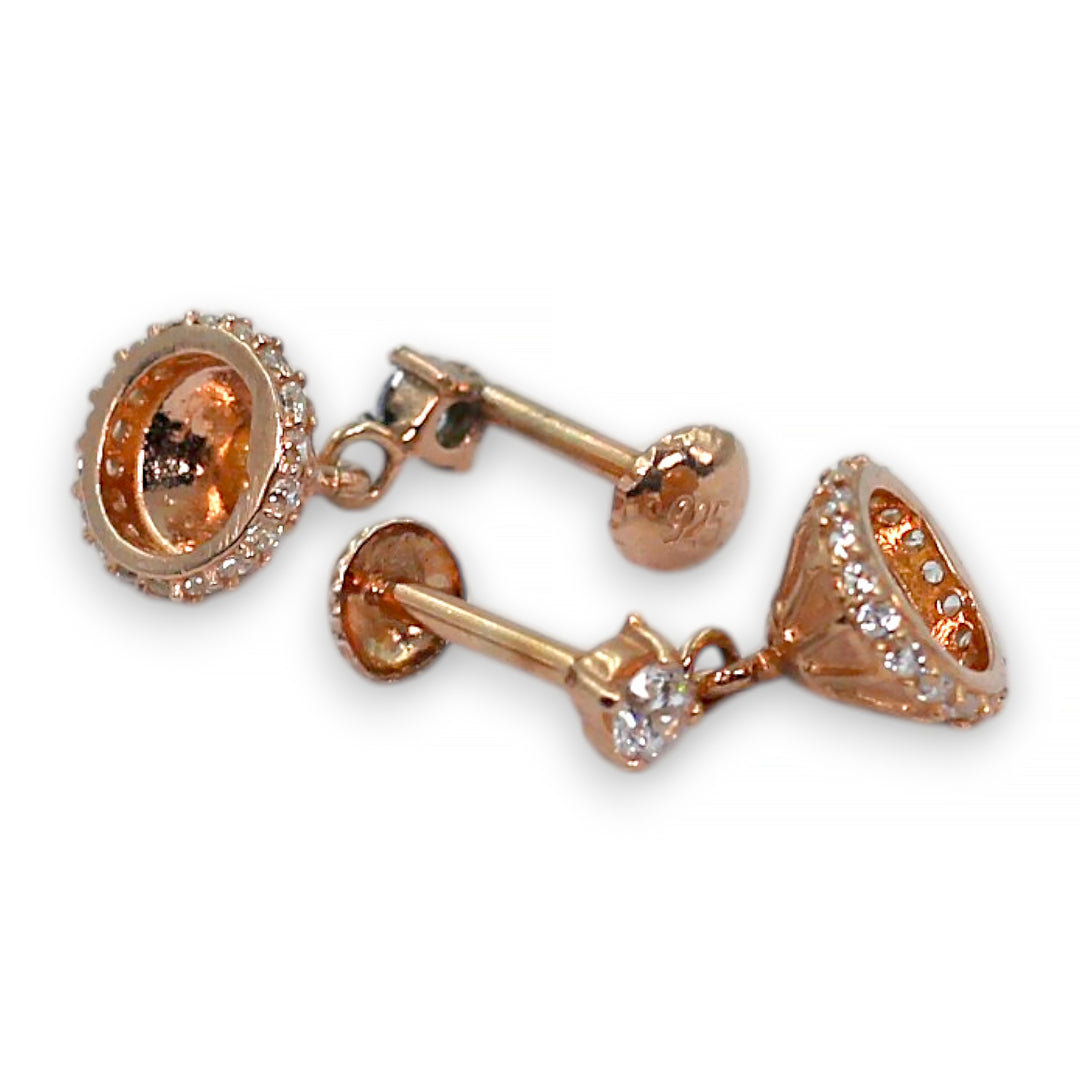 925 Sterling Silver Small Line with CZ Jhumki For Women/Girls