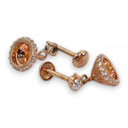 925 Sterling Silver Small Line with CZ Jhumki For Women/Girls