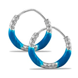 Taraash silver hoop earring