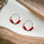 Load image into Gallery viewer, Taraash sterling silver hoops
