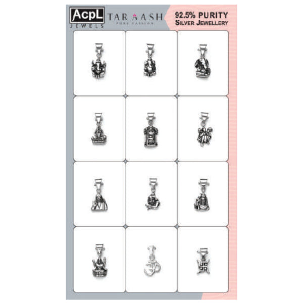 Taraash Sterling Silver Divine Pendants CBPD017I (Set of 12) (Assorted)