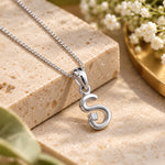 Load image into Gallery viewer, 925 Sterling Silver S Letter Pendant with Chain for Unisex