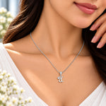 Load image into Gallery viewer, 925 Sterling Silver U Letter Pendant with Chain for Unisex