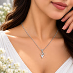 Load image into Gallery viewer, 925 Sterling Silver V Letter Pendant with Chain for Unisex