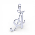 Load image into Gallery viewer, 925 Sterling Silver Cursive A Letter Pendant for Men and Women