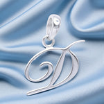 Load image into Gallery viewer, 925 Sterling Silver Cursive D Letter Pendant for Men and Women