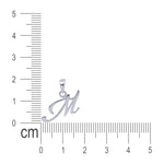 Load image into Gallery viewer, 925 Sterling Silver Plated Silver M Letter Cursive Pendant for Men and Women