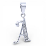 Load image into Gallery viewer, 925 Sterling Silver Glitterd A Alphabet Pendant for Men and Women