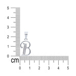 Load image into Gallery viewer, 925 Sterling Silver Glittered B Alphabet Pendant for Men and Women