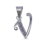 Load image into Gallery viewer, 925 Sterling Silver Glittered Letter V Pendant for Men and Women