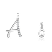 Taraash 925 Sterling Silver Couple Alphabet Pendants 