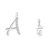 Taraash 925 Sterling Silver Couple Alphabet Pendants "A" and "G" Initial Letter Pendants