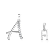 Taraash 925 Sterling Silver Couple Alphabet Pendants 