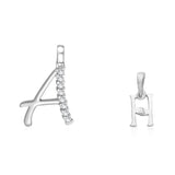 Taraash 925 Sterling Silver Couple Alphabet Pendants "A" and "H" Initial Letter Pendants