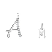 Taraash 925 Sterling Silver Couple Alphabet Pendants 