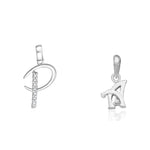Load image into Gallery viewer, Taraash 925 Sterling Silver Couple Alphabet Pendants &quot;P&quot; and &quot;A&quot; Initial Letter Pendants
