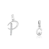 Taraash 925 Sterling Silver Couple Alphabet Pendants "P" and "C" Initial Letter Pendants