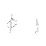 Taraash 925 Sterling Silver Couple Alphabet Pendants "P" and "J" Initial Letter Pendants
