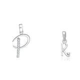 Taraash 925 Sterling Silver Couple Alphabet Pendants "P" and "K" Initial Letter Pendants