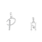 Taraash 925 Sterling Silver Couple Alphabet Pendants "P" and "N" Initial Letter Pendants