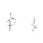Load image into Gallery viewer, Taraash 925 Sterling Silver Couple Alphabet Pendants &quot;P&quot; and &quot;P&quot; Initial Letter Pendants

