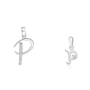 Taraash 925 Sterling Silver Couple Alphabet Pendants 