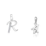 Taraash 925 Sterling Silver Couple Alphabet Pendants 