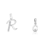 Load image into Gallery viewer, Taraash 925 Sterling Silver Couple Alphabet Pendants &quot;R&quot; and &quot;C&quot; Initial Letter Pendants
