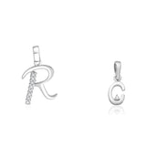 Taraash 925 Sterling Silver Couple Alphabet Pendants "R" and "C" Initial Letter Pendants